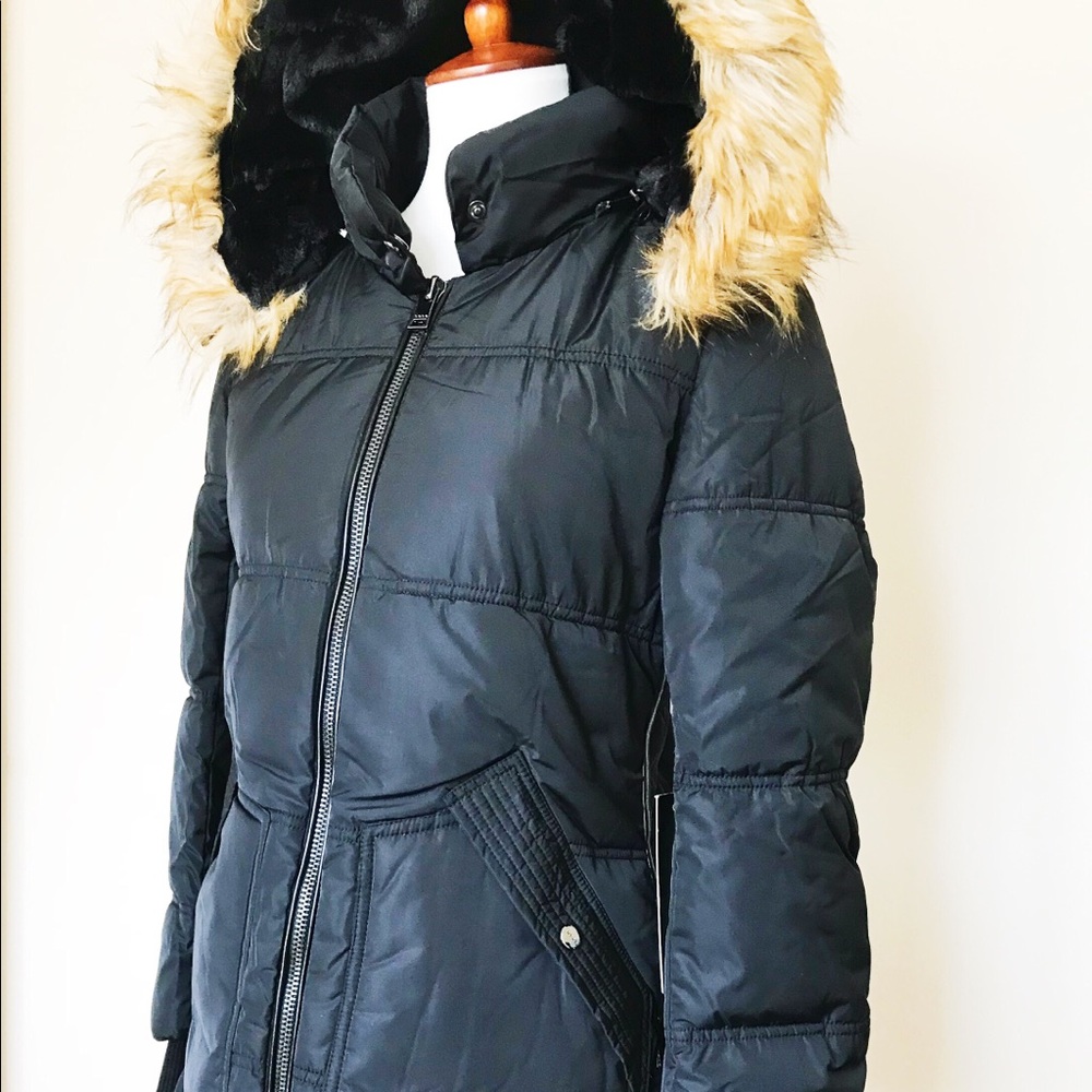 Last One Sz M 🌹Bebe hooded long puffer jacket - Picture 2 of 8