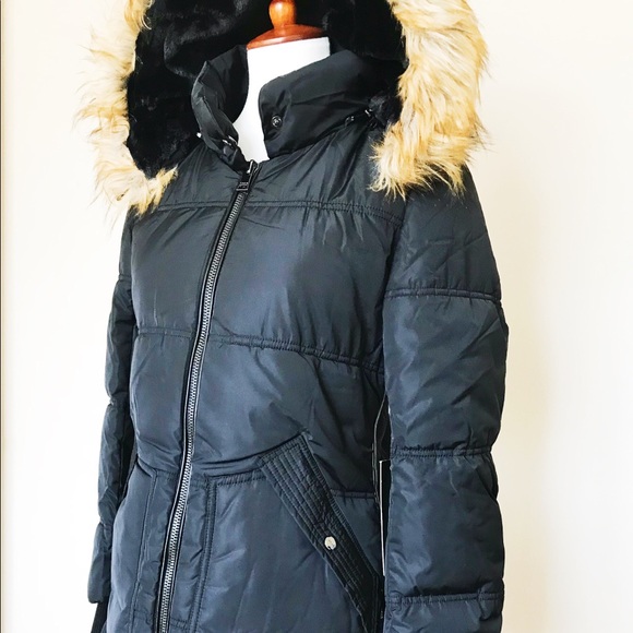 Last One Sz M 🌹Bebe hooded long puffer jacket - Picture 2 of 8
