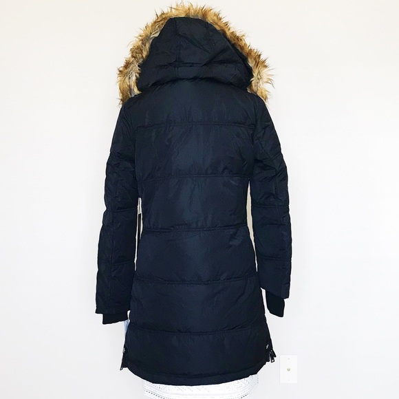 Last One Sz M 🌹Bebe hooded long puffer jacket - Picture 4 of 8