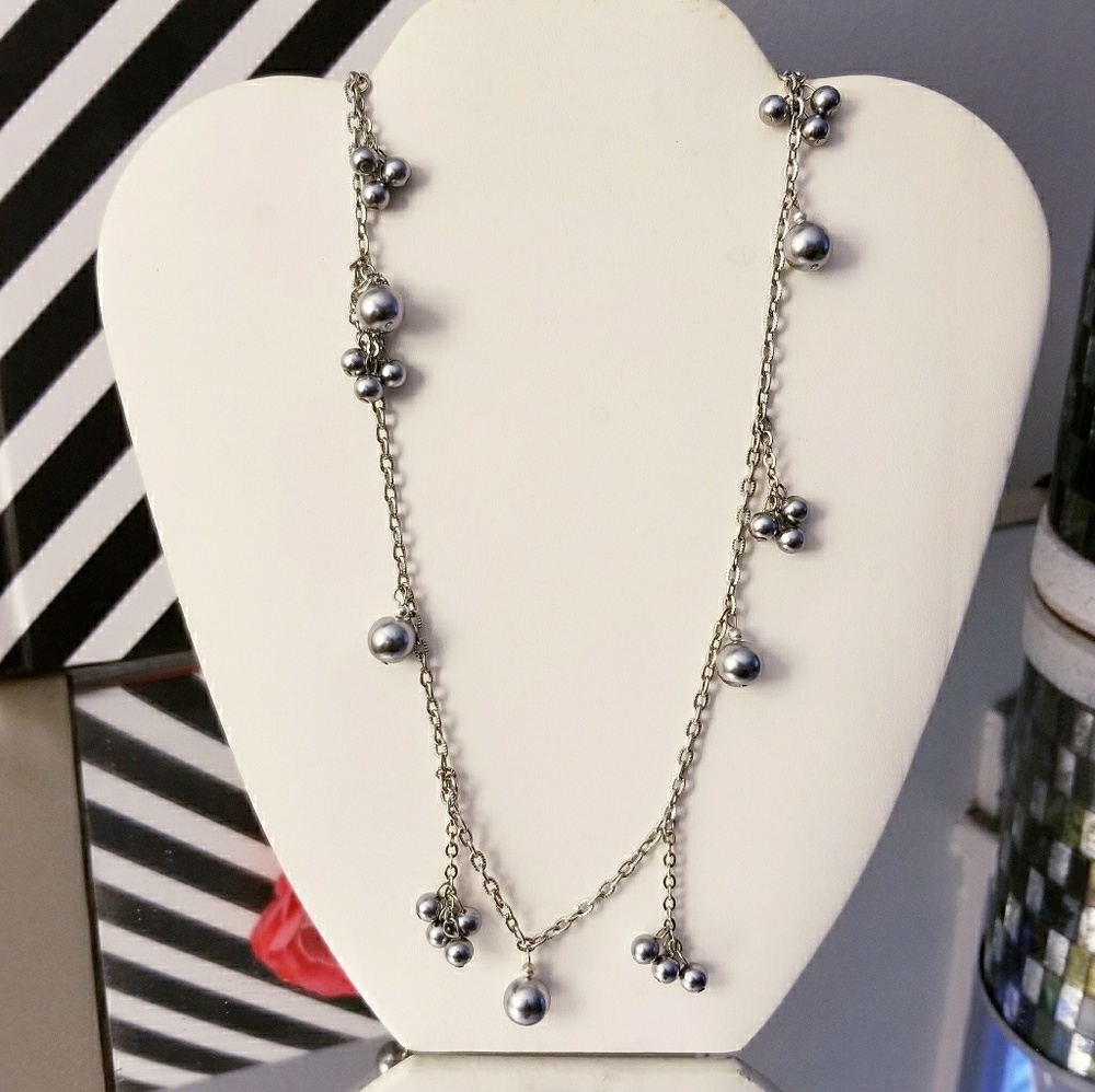 Cookie Lee 42" silver toned necklace