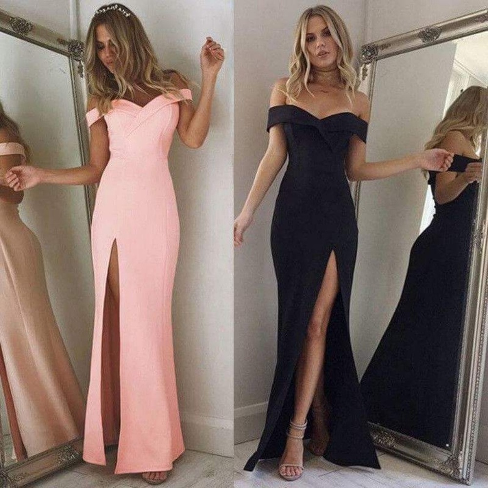 Women's off shoulder long dress - Picture 3 of 6