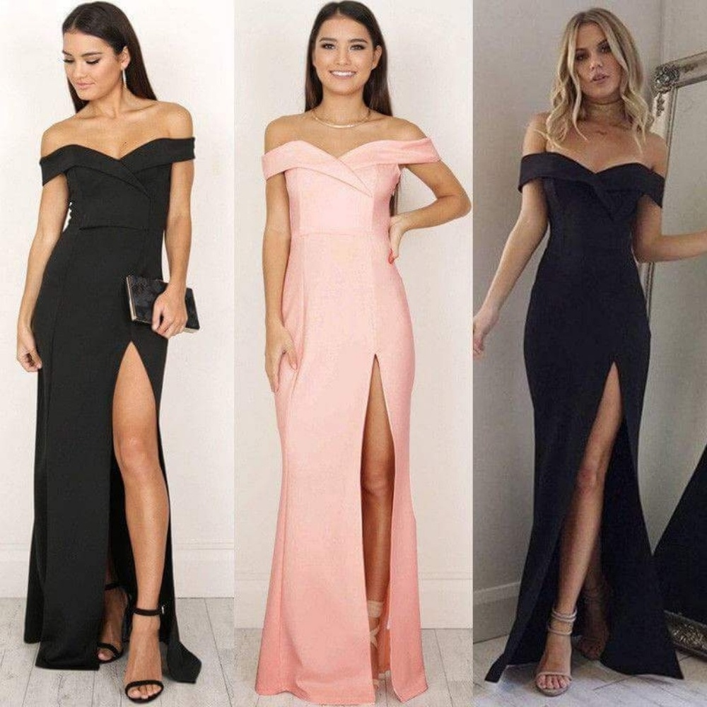 Women's off shoulder long dress - Picture 4 of 6