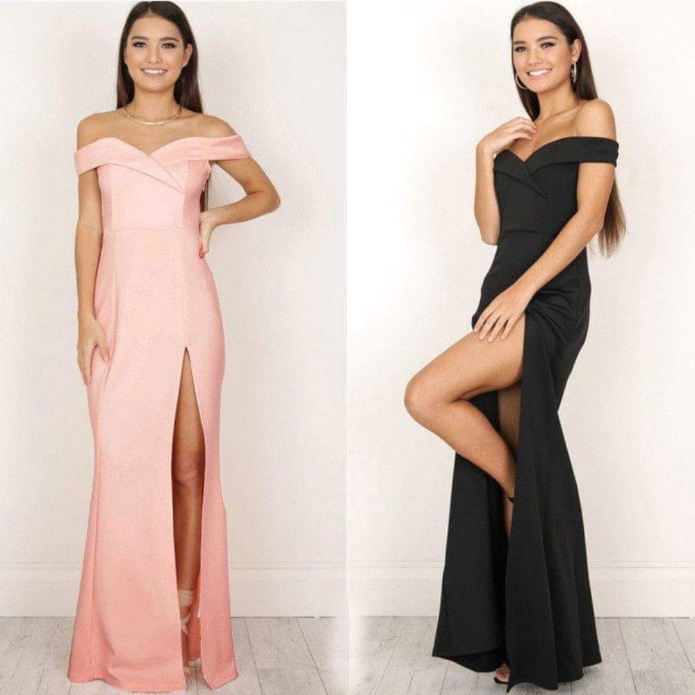 Women's off shoulder long dress - Picture 5 of 6