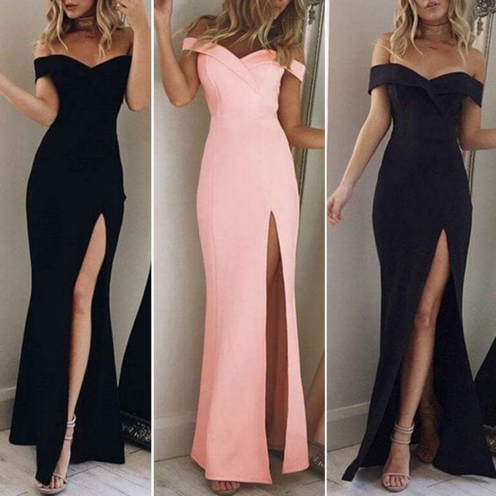 Women's off shoulder long dress - Picture 6 of 6