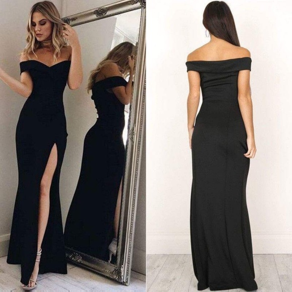 Women's off shoulder long dress - Picture 2 of 6