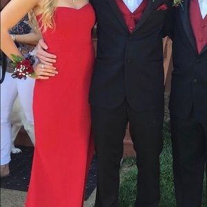 red prom dress
