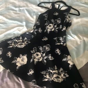 Dark floral print dress