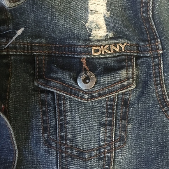 DKNY Girls Denim Jean Jacket - Picture 3 of 5