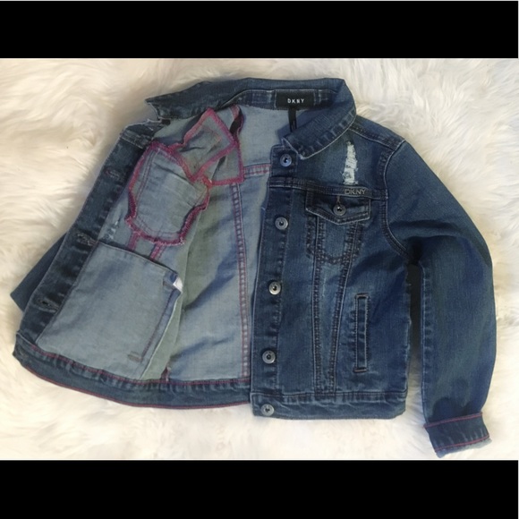 DKNY Girls Denim Jean Jacket - Picture 5 of 5