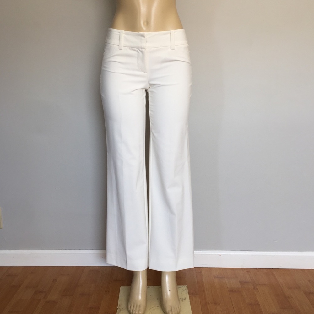TRINA TURK Wide Legs Dress Pants Off White Ivory