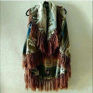 Ikat fringe wrap