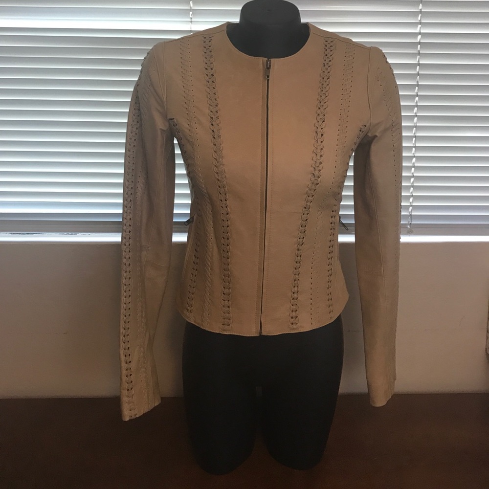 BBDakota Leather zip front jacket