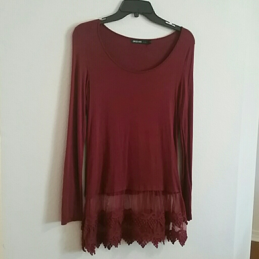Lace detail tunic