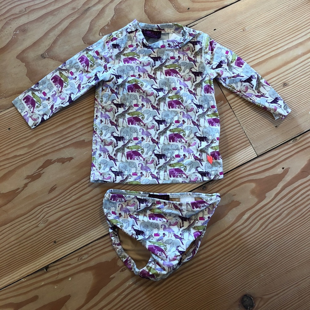 Liberty for crewcuts Rash guard and swim bloomers
