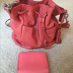Coach handbag and wallet.