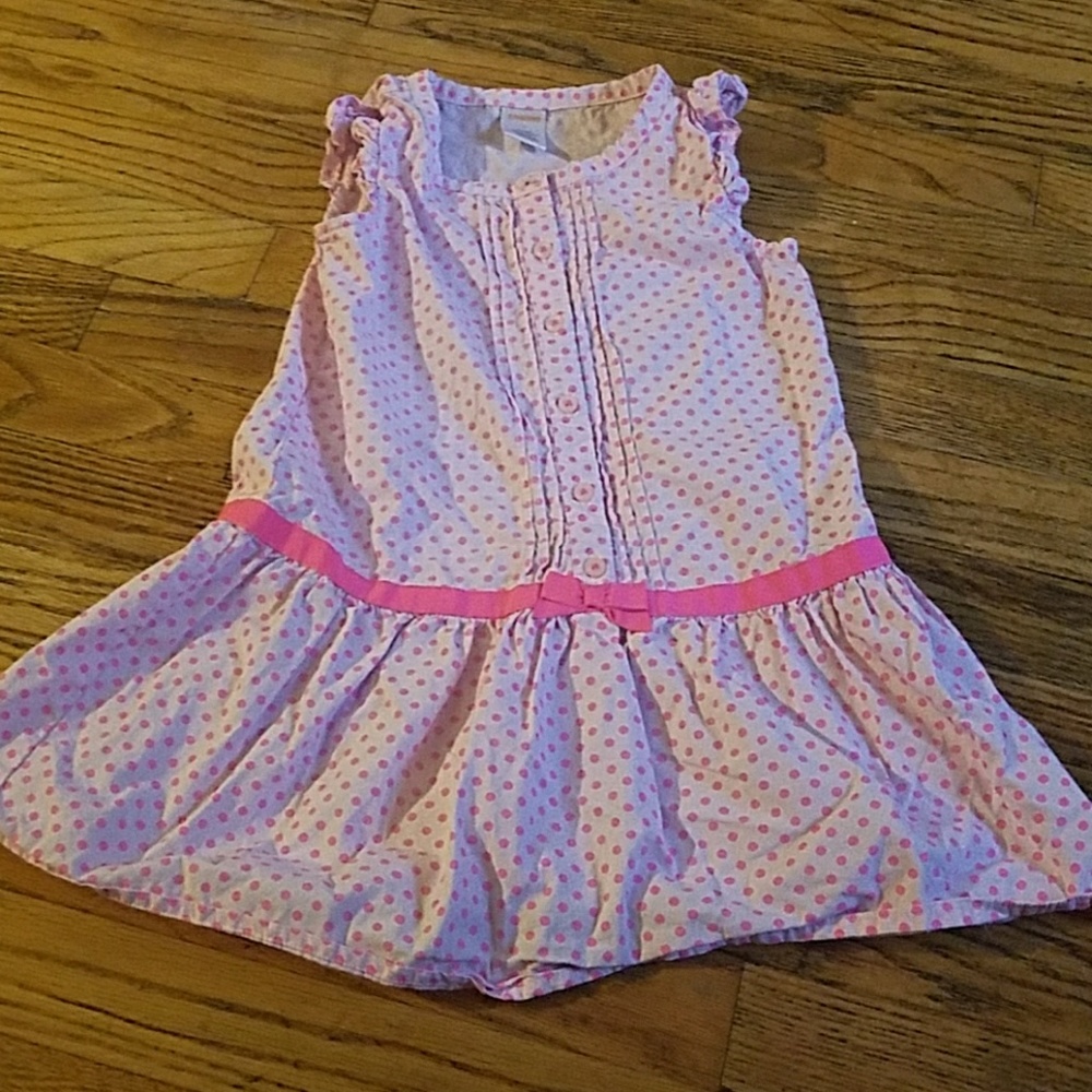 Pink Polka Dot Button Up Dress