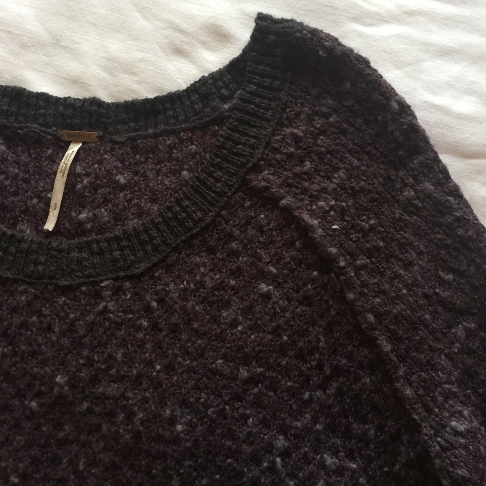 Free People purple knit oversize sweater