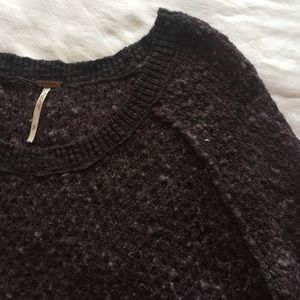 Free People purple knit oversize sweater