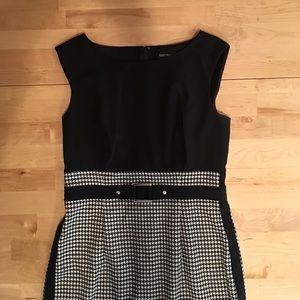 WHBM Belted Houndstooth Dress