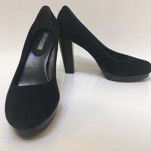 Banana Republic Suede Platform Stacked Heels