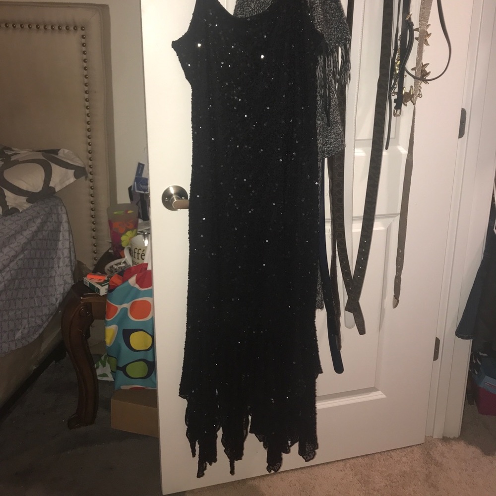 Black sequin dress