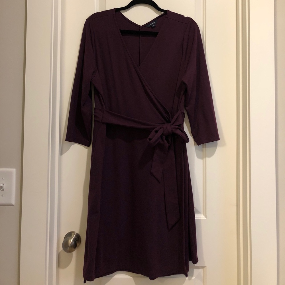 Lands End Purple Wrap Dress