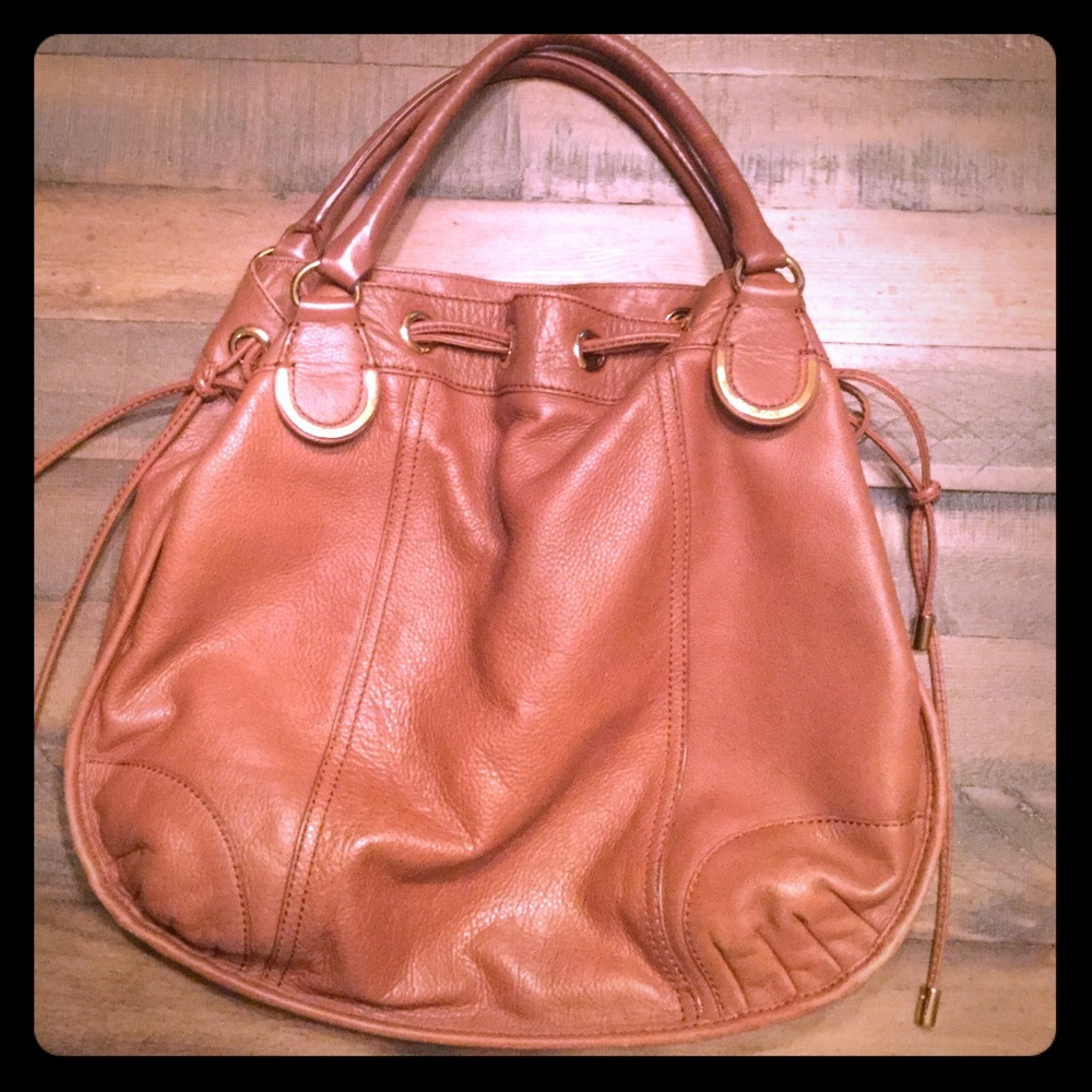 Juicy Couture cognac leather purse w/gold hardware