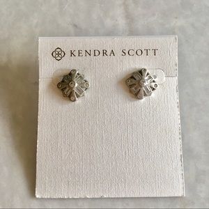 Kendra Scott Luxe Baguette Branch Stud - silver