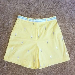 Lilly Pulitzer tennis racquet yellow shorts EUC