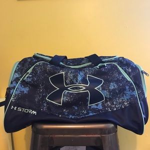 Blue Specked UnderArmor Duffle Bag