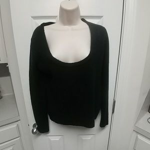 Moda nternational Deep Scoop Neck Sweater, Size M