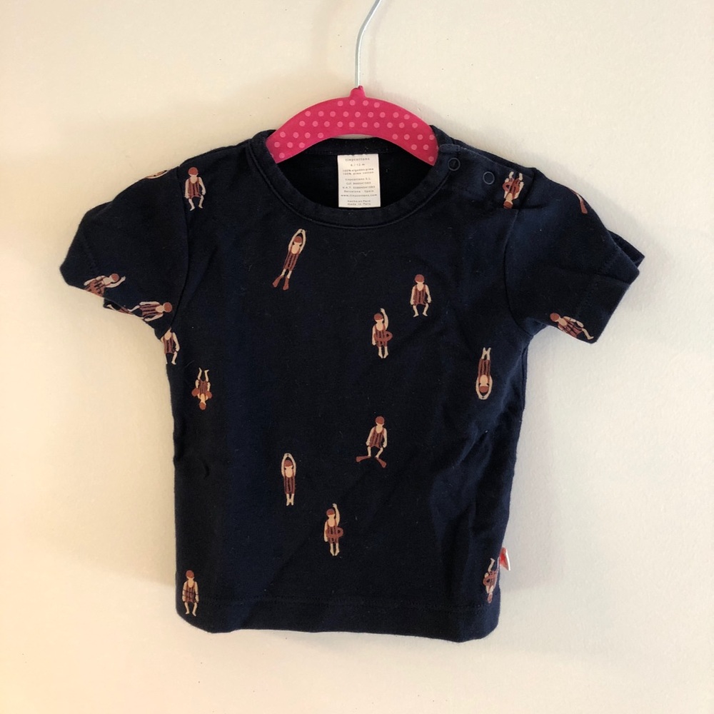 Tiny Cottons Tshirt with vintage swimmer print