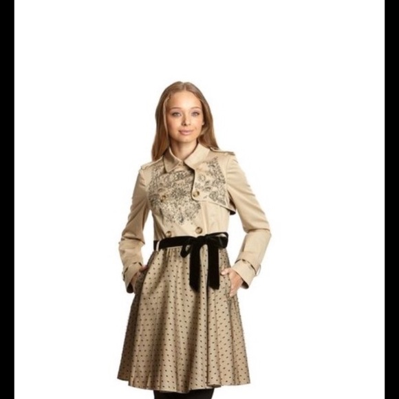 🌺HP 🌺 RED VALENTINO TULLE-COVERED TRENCH COAT - Picture 3 of 8