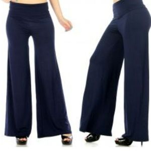 Navy Blue Palazzo Pants