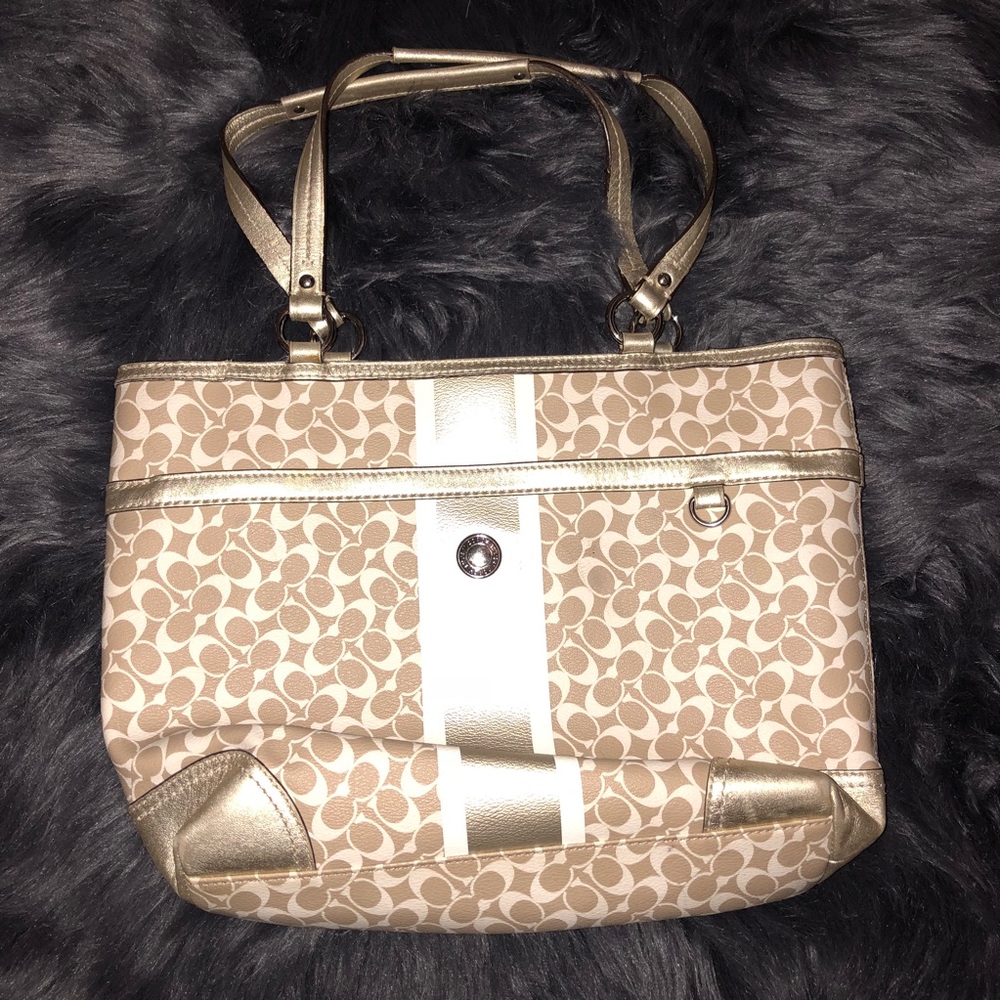 Coach Gold Signature Bag