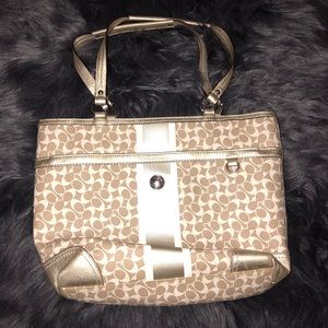 Coach Gold Signature Bag