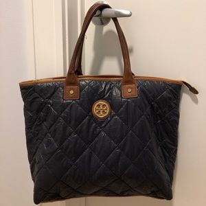 Tory Burch bag - quilted navy