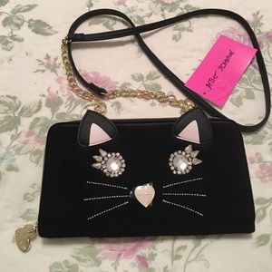 Black cat crossbody purse Betsy Johnson