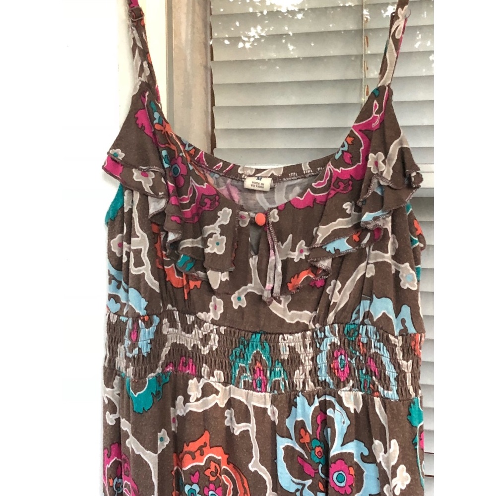 Dress with ruffled top