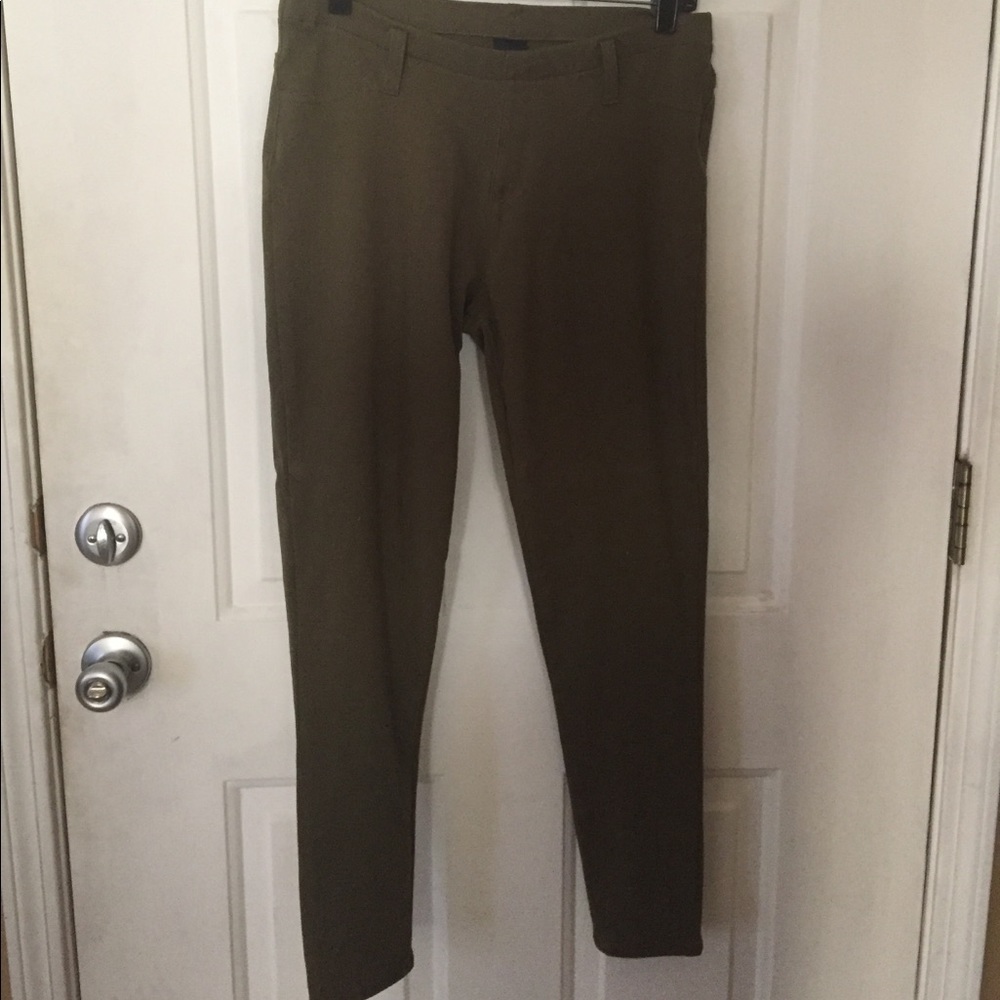 Olive green jeggings