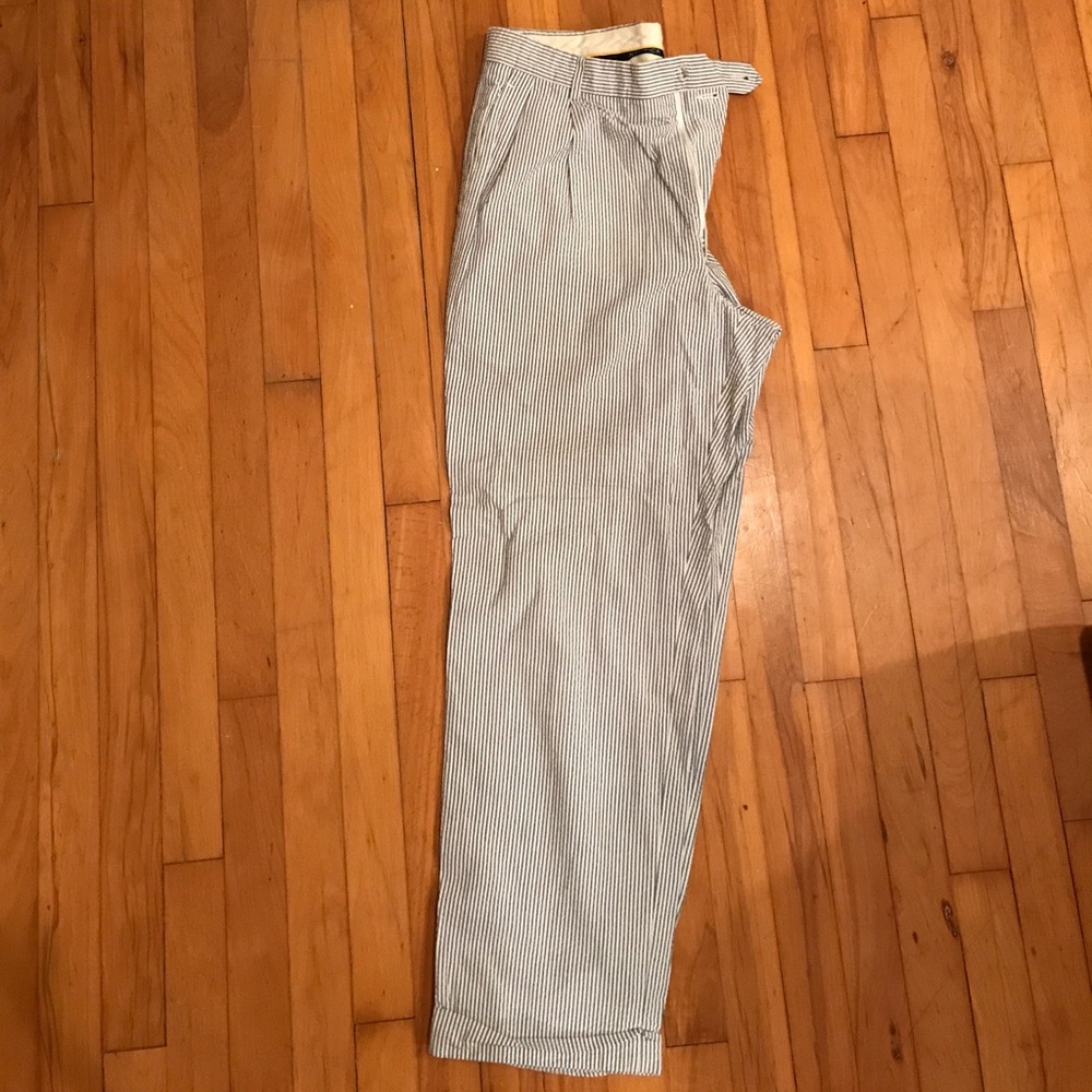 Nautical seersucker pants!
