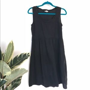 100% linen black vintage dress