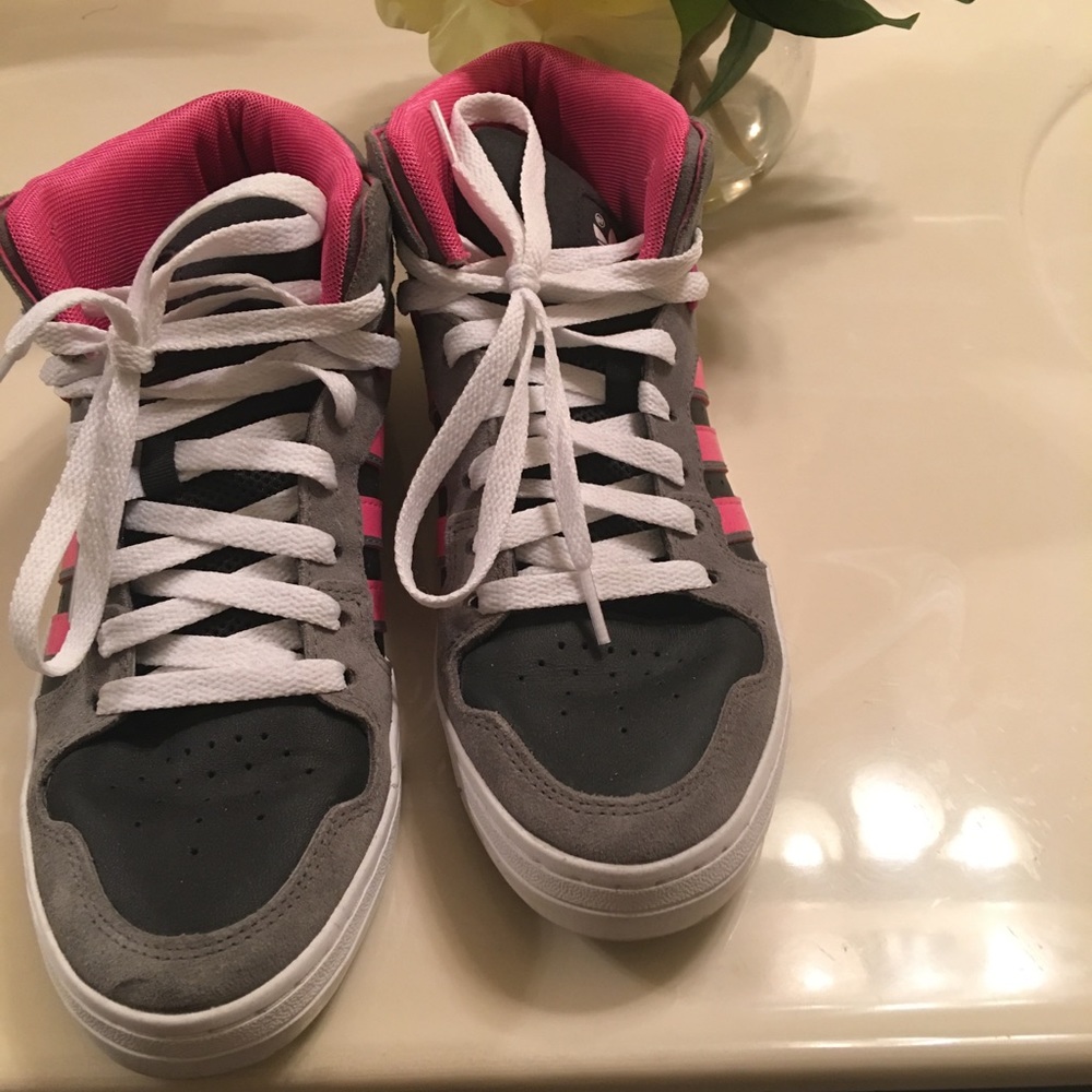 Pink Adidas sneakers