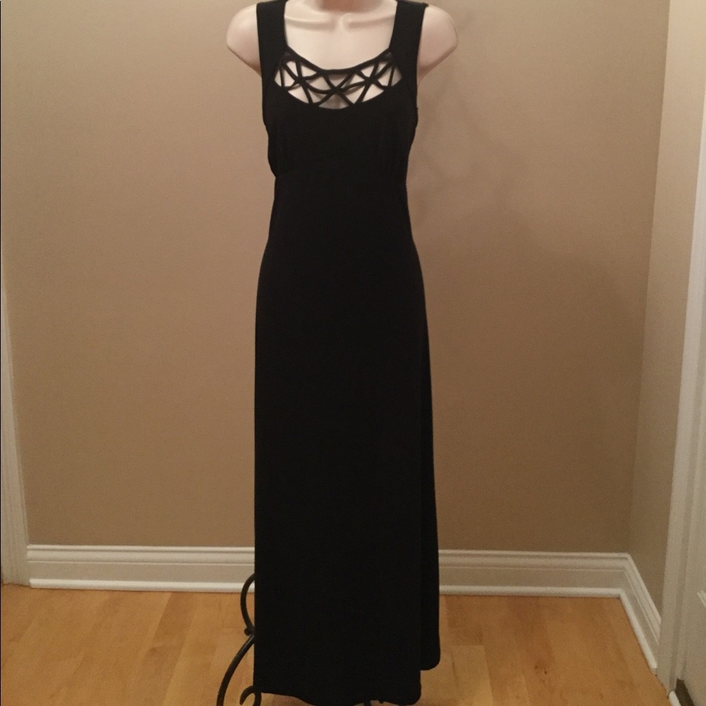Like New Black Evening Dress with cut out detail