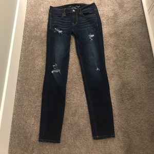 AE Distressed Denim Jegging