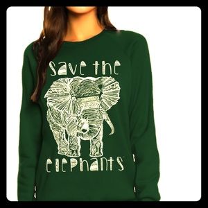Save the elephants sweatshirt- Queen Apparel