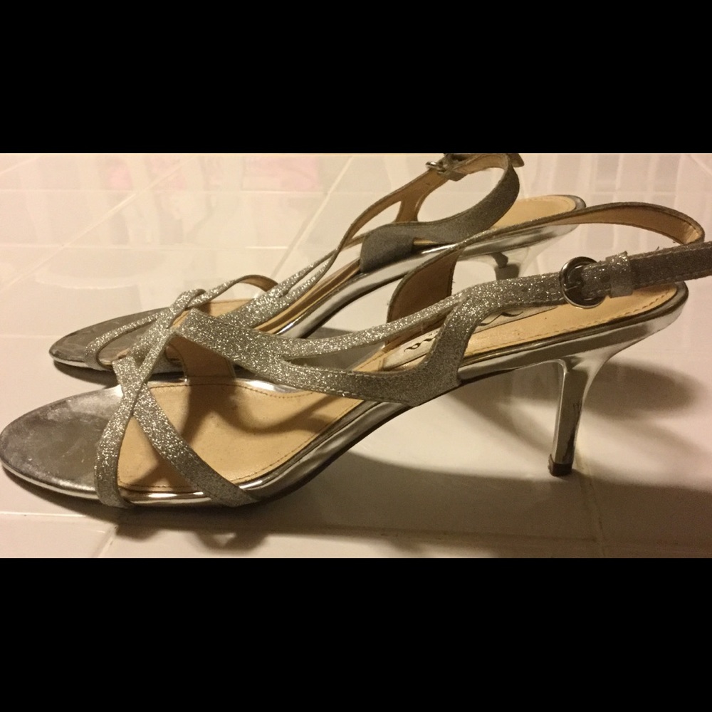 Silver Glittery Heels