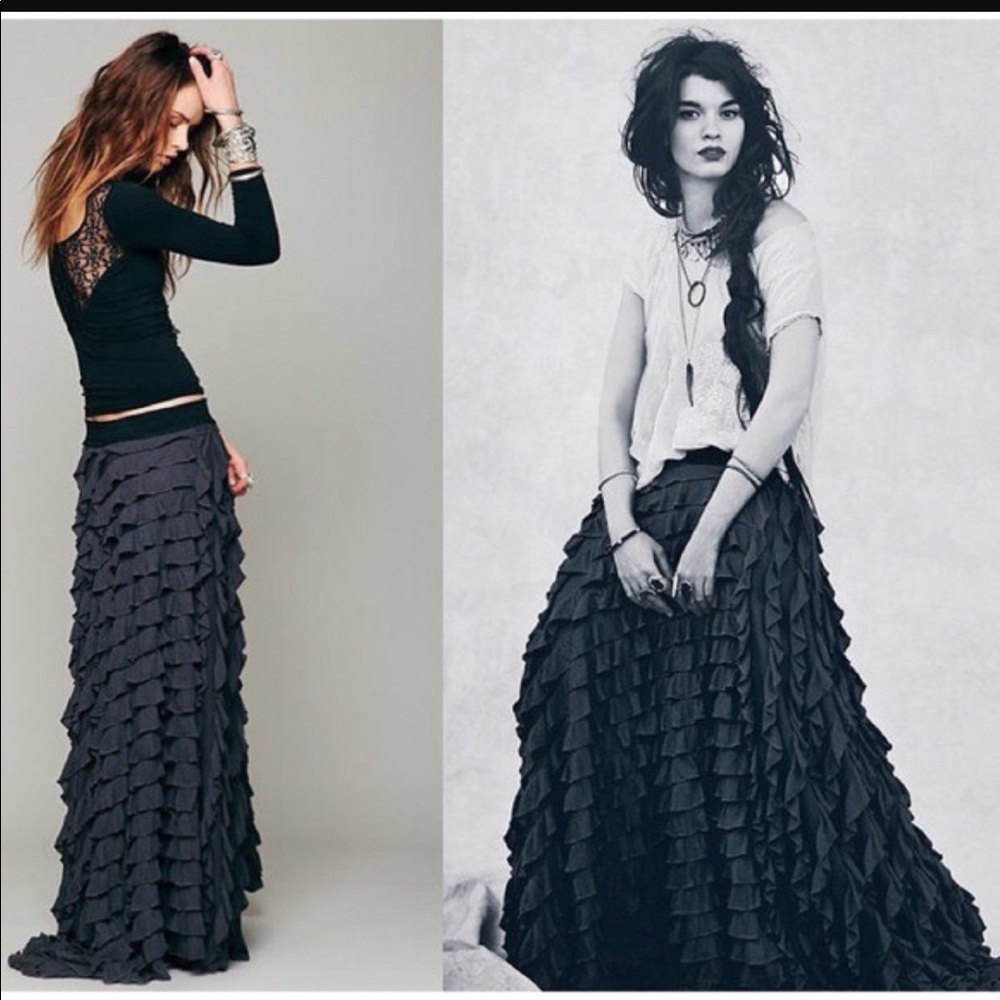 Free People Lidia Maxi skirt🖤