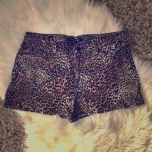 Corduroy Cheetah Print Shorts