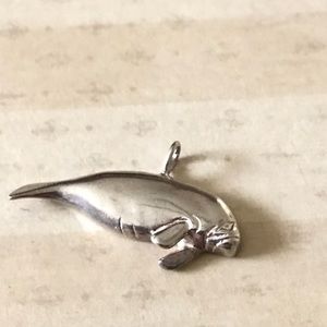 Sterling silver Manatee charm